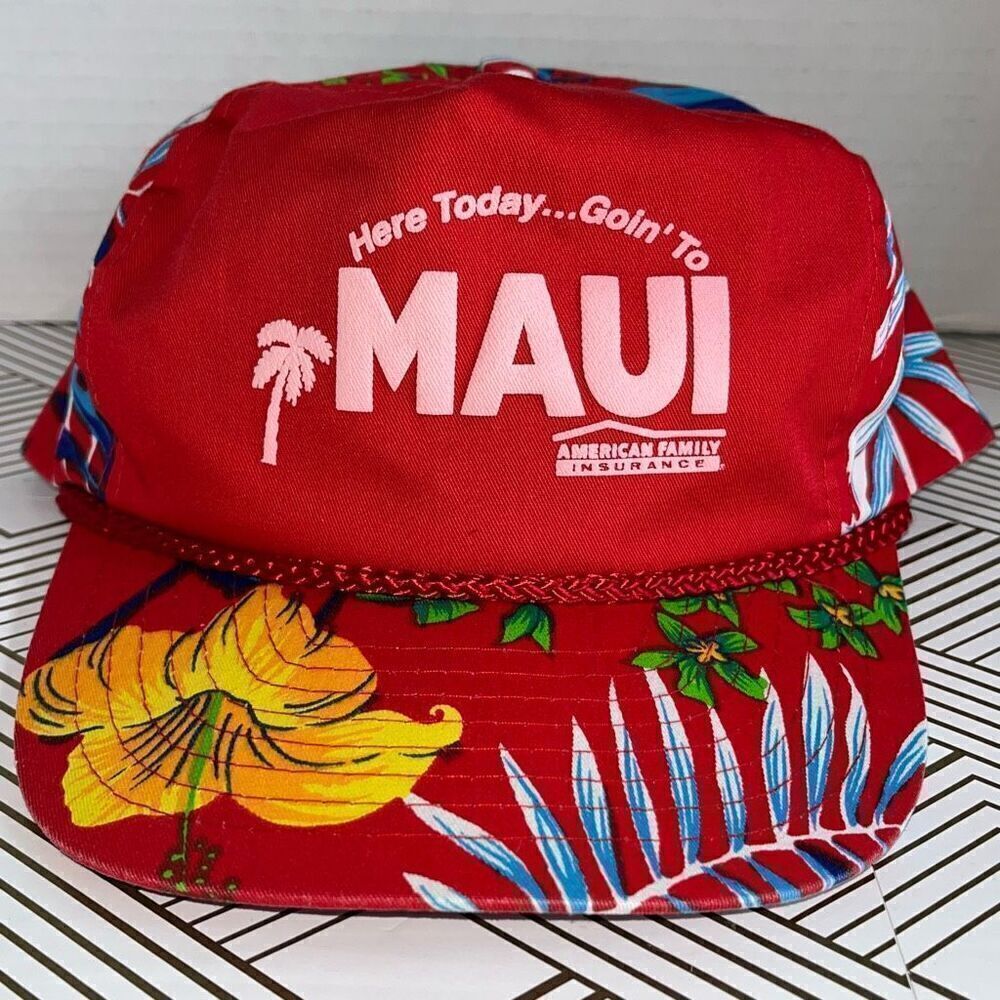 Nissin Mens Cap Hat One Size Multicolor Maui American Family Insurance Tropical